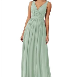 Azazie Kora Bridesmaid Dress in Agave Color, A0